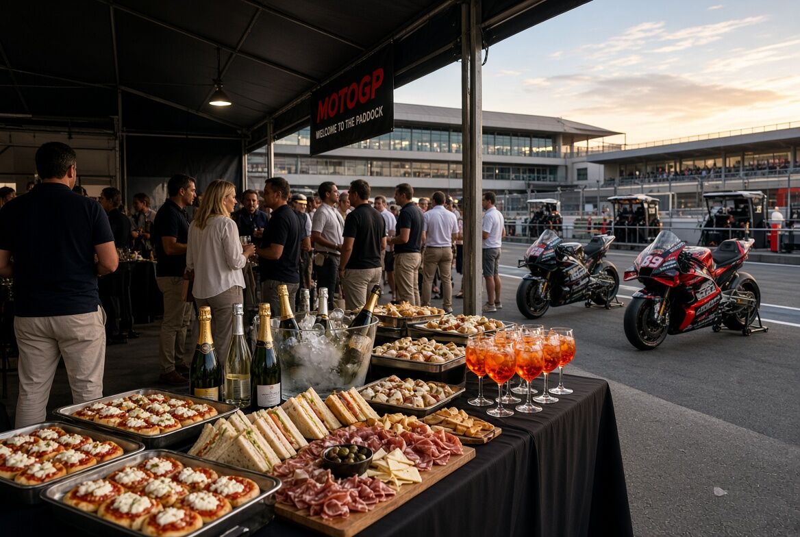 Aperitivo e buffet Marevanto a un evento serale